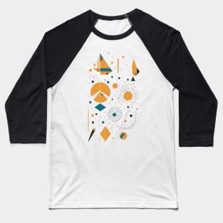 Bohemian Style Geometric Shapes - Colorful Geometric Baseball T-Shirt